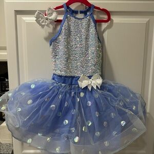 Sparkling Blue dance recital Costume